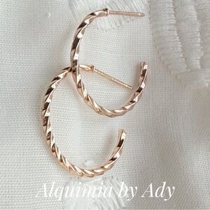 Dainty Rose Gold Polished Hoops • Bold Boutique Statement Earrings